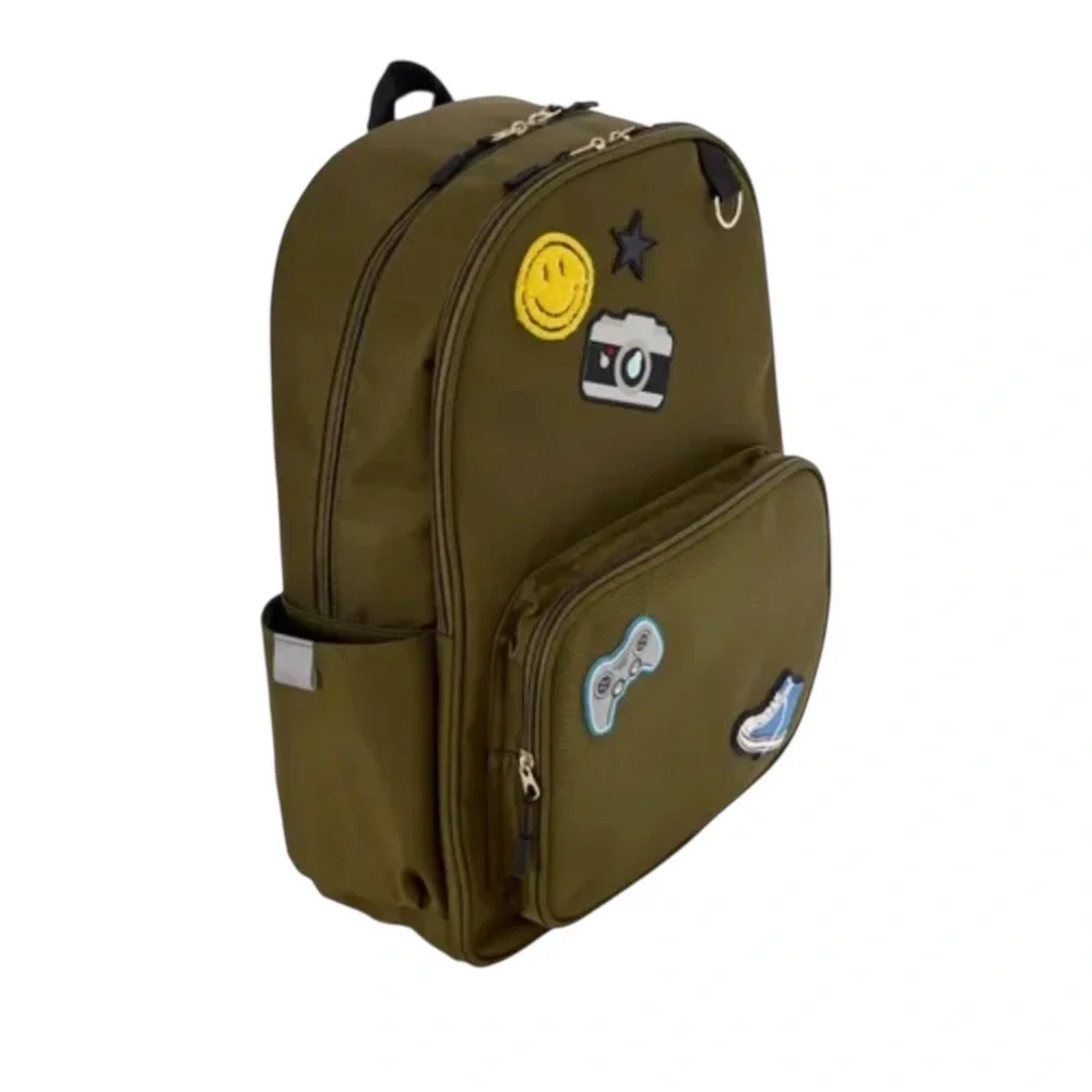 NWT Locker Club Backpack 3pc Set Olive Green Pencil Pouch & Headphones
